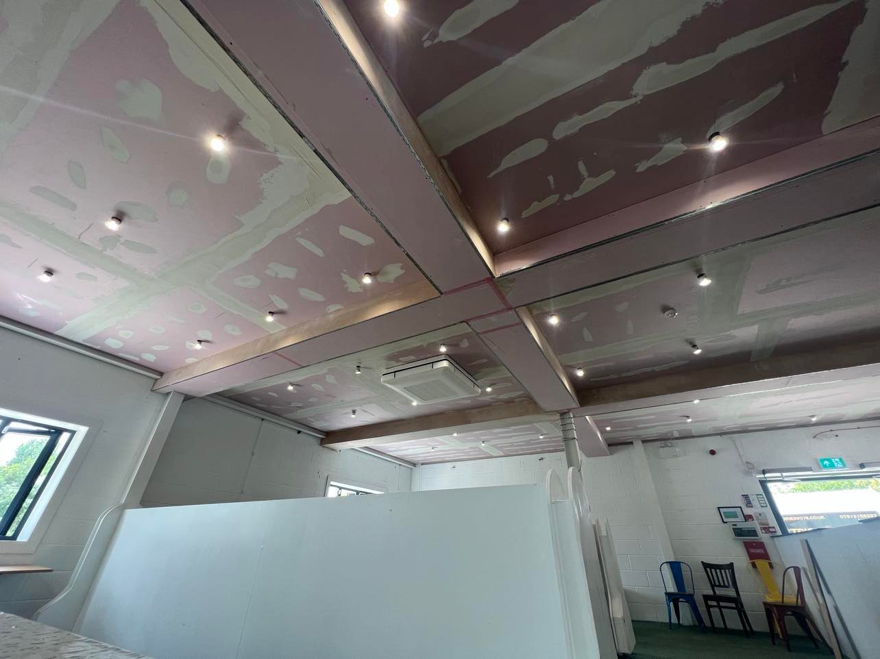 Downlights in a grid